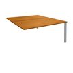 Bureau Bench IRIS - L180 cm - Plan suivant - Pieds aluminium - plateau imitation Merisier