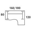 0404000123453-Bureau compact LOFTER - L180 cm - Retour à droite - Plateau imitation chêne gris - pied Blanc - (pied de renfort obligat-P_400012345_2-2