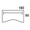 0404000123941-Bureau vague symétrique LOFTER - L180 cm - Plateau imitation chêne gris - pied Carbone-P_400012394_2-3