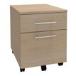 Caisson mobile IRIS - L43 x H56 x P60 cm - 2 tiroirs - imitation Chêne clair