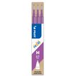 Pilot Frixion Ball - 3 Recharges pour rollers effaçables - 0,7 mm - mauve