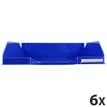Exacompta COMBO Glossy - 6 Corbeilles à courrier bleu royal