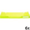 Exacompta COMBO Glossy - 6 Corbeilles à courrier vert pomme translucide