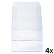 Exacompta - 4 Porte-brochures A5 - 3 compartiments