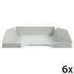 Exacompta COMBO - 6 Corbeilles à courrier gris