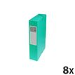 Exacompta Exabox - 8 Boîtes de classement en carte lustrée - dos 60 mm - vert