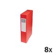 Exacompta Exabox - 8 Boîtes de classement en carte lustrée - dos 60 mm - rouge