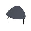 3660141226249-Table basse LAZY - L60,5 x P50 x H45 cm - pieds acier noir - plateau noir--0