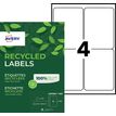 Avery - 400 Étiquettes adresse recyclées blanches - 99,1 x 139 mm - Impression laser - réf LR7169-100