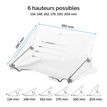 0043859752737-Fellowes Clarity - Support pour ordinateur portable transparent - réglable en hauteur - avec fentes d'--0
