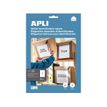 Apli Agipa - 10 Étiquettes adhésives blanches multi-usages - A4 (210 x 297 mm) - coins droits - réf 12917