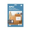 Apli Agipa - 20 Étiquettes adhésives blanches multi-usages - 210 x 148 mm - coins droits - réf 12918