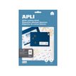 Apli Agipa - 160 Étiquettes adhésives blanches multi-usages - 105 x 37 mm - coins droits - réf 12922
