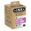 Cartouche compatible Brother LC980 - pack de 4 - noir, cyan, magenta, jaune - ink
