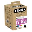 Cartouche compatible Brother LC1000 - pack de 4 - noir, cyan, magenta, jaune - ink