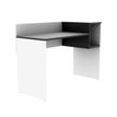 0000006695712-EasyHome - Bureau LV16 121 cm - avec cube de rangement - noir - pieds blancs--1
