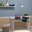 0000006695712-EasyHome - Bureau LV16 121 cm - avec cube de rangement - noir - pieds blancs--3