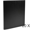 Exacompta - 20 Classeurs à anneaux - Dos 20 mm - A4 - noir (carton recouvert PP)
