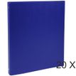 Exacompta - 20 Classeurs à anneaux - Dos 20 mm - A4 - bleu (carton recouvert PP)