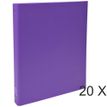 3130632513764-Exacompta - 20 Classeurs à anneaux - Dos 40 mm - A4 - violet (carton recouvert PP)--0