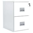 Classeur 2 tiroirs pour dossiers suspendus - 66 x 40 x 40 cm - blanc