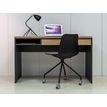 Bureau ARCADE - 126 cm - avec tiroir et niche - chêne/anthracite