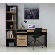 3483601088849-Bibliothèque ARCADE -  L60 x H182 x P45 - 4 étagères - chêne/anthracite--2