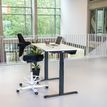 3760350281210-Bureau électrique UGO - L160x80cm - pieds noirs - plateau blanc laqué--3