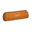3173743246220-Trousse Velvet ronde velours - 1 compartiment - cognac - Carpentras--0