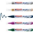 4057305030962-Edding 5100 - Pack de 5 marqueurs acryliques - argent, rouge, vert mousse, or, bleu nuit--5