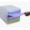 9002493424982-Exacompta Chromaline BigBox - Module de classement 4 tiroirs - arlequin--4