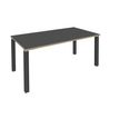 Bureau droit EXPRIM - L140 cm - Plateau imitation carbone - Pieds carbone
