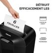 043859769025-Fellowes Powershred LX25M - Destructeur de documents coupe croisée mini-cut - 6 feuilles - Corbeille 11--2