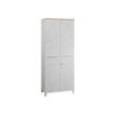 Armoire haute Sunday - L80 x H192 x P42 - 2 portes - façade blanc sérigraphié - SANS TOP