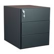 Caisson mobile métallique monobloc – 3 tiroirs - Anthracite