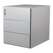 3700339991976-Caisson mobile métallique monobloc – 3 tiroirs - Silver--0