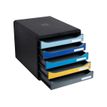 Exacompta BigBox Plus - Module de classement 5 tiroirs - bee blue