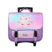 Cartable à roulettes Phileas Licorne 38 cm - 2 compartiments - violet - Bagtrotter
