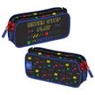 Trousse rectangulaire KIP Game Zone - 2 compartiments - noir - Kid'Abord