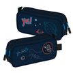 Trousse rectangulaire KIP Mr Rocket - 2 compartiments - bleu jean - Kid'Abord