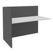 Banque d'accueil Module de départ haut OLA - L162,5 x H112 x P82,5 cm - structure carbone, plateau blanc perle