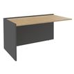 Banque d'accueil Module de départ bas OLA - L82,5 x H75,5 x P82,5 cm - structure carbone, plateau chêne clair