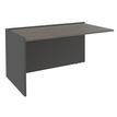 Banque d'accueil Module de départ bas OLA - L122,5 x H75,5 x P82,5 cm - structure carbone, plateau chêne gris