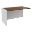 Banque d'accueil Module de départ bas OLA - L162,5 x H75,5 x P82,5 cm - structure blanc perle, plateau noyer
