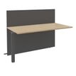 Banque d'accueil Module suivant haut OLA - L120 x H112 x P82,5 cm - structure carbone, plateau chêne clair