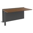 Banque d'accueil Module suivant bas OLA - L140 x H75,5 x P82,5 cm - structure carbone, plateau noyer