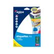 Apli Agipa - Etui A5 - 64 Étiquettes blanches multi-usages - 53 x 100 mm - coins droits - réf 100312