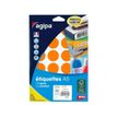 Apli Agipa - Etui A5 - 240 Pastilles adhésives - orange multi-usages - diamètre 30 mm - réf 101824