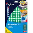 Apli Agipa - Etui A5 - 960 Pastilles vertes - diamètre 15 mm - réf 114311