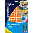 Apli Agipa - Etui A5 - 960 Pastilles oranges - diamètre 15 mm - réf 114315